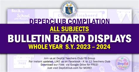 Whole Year Bulletin Board Displays SY 2023 .